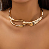 Klobige Heavy Metal Torques Choker Halskette