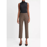 Chic Houndstooth High-Waist Trousers for Women