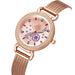 Women's Fashion Diamond-set Stainless Steel Mesh Band Waterproof Watch - Dazpy