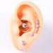 Opal Stud Set Of 4 Purple O Bao Nose Ring Ear Bone Stud - Dazpy