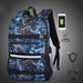 Anti-theft Combination Lock USB Charging Shoulder Bag - Dazpy