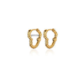 Gold Heart Hoop Earrings - Minimalist Stainless Steel Jewelry