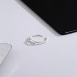 Female Retro Light Luxury Niche Silver Versatile And Minimalist Temperament Ring - Dazpy