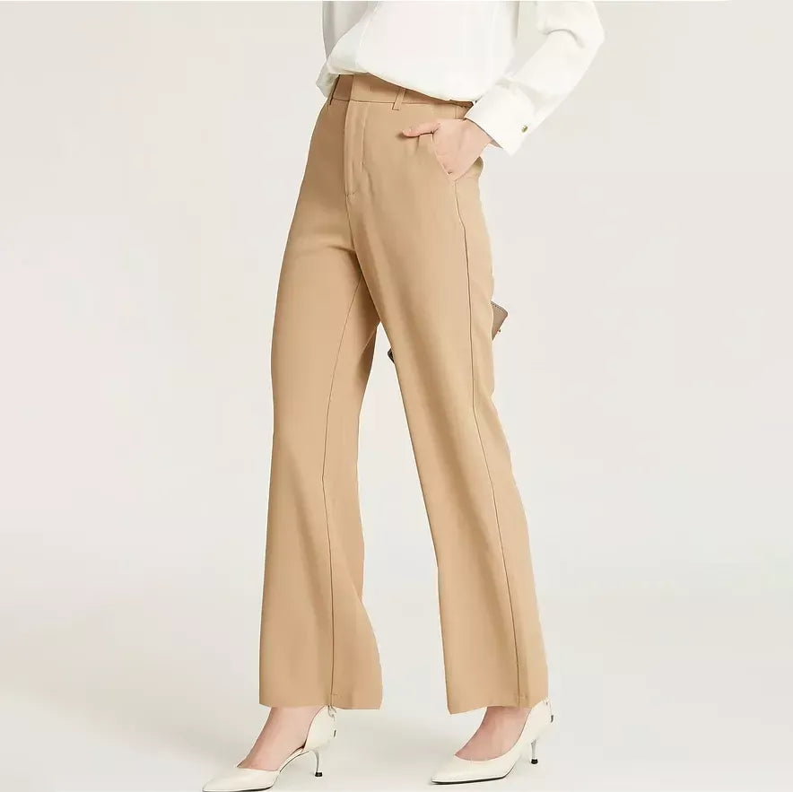 Pantalones rectos elegantes de oficina para mujer