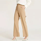 Elegant Office Lady Straight Trousers