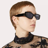 Retro Cat Eye Rivet Sunglasses