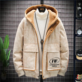 Plush Padded Jacket Jacket Youth Korean Style Slim Men's Top