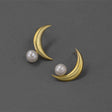 Asymmetrical Star Moon Night Earrings - Dazpy