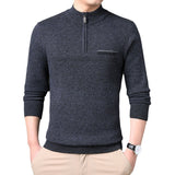 Men's Half-turtleneck Zipper Sweater For Middle-aged And Elderly People