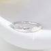 Women's S925 Sterling Silver Cross Simple Linear Diamond In The Debris Ring - Dazpy