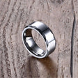 Tungsten Steel Smooth Face Men's Ring - Dazpy