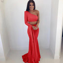 Women's One-Shoulder Cutout Long Dress