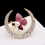 Zircon Little Bee Fashion Brooch - Dazpy