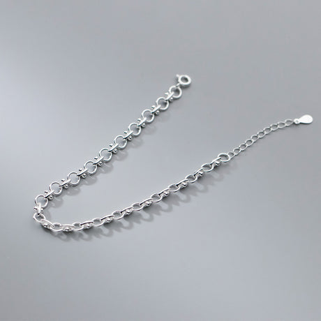 S925 Sterling Silver Division Round Bracelet - Dazpy