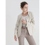 Square Collar Full Sleeves Blazer