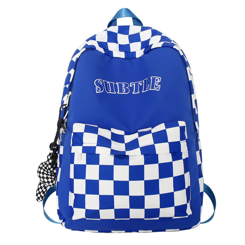 Ins Trendy Cool Plaid Studentenrucksack