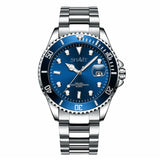 Fashion Men Watch Stainless Steel Analog Quartz Classic Male Wristwatch, Blue - Dazpy