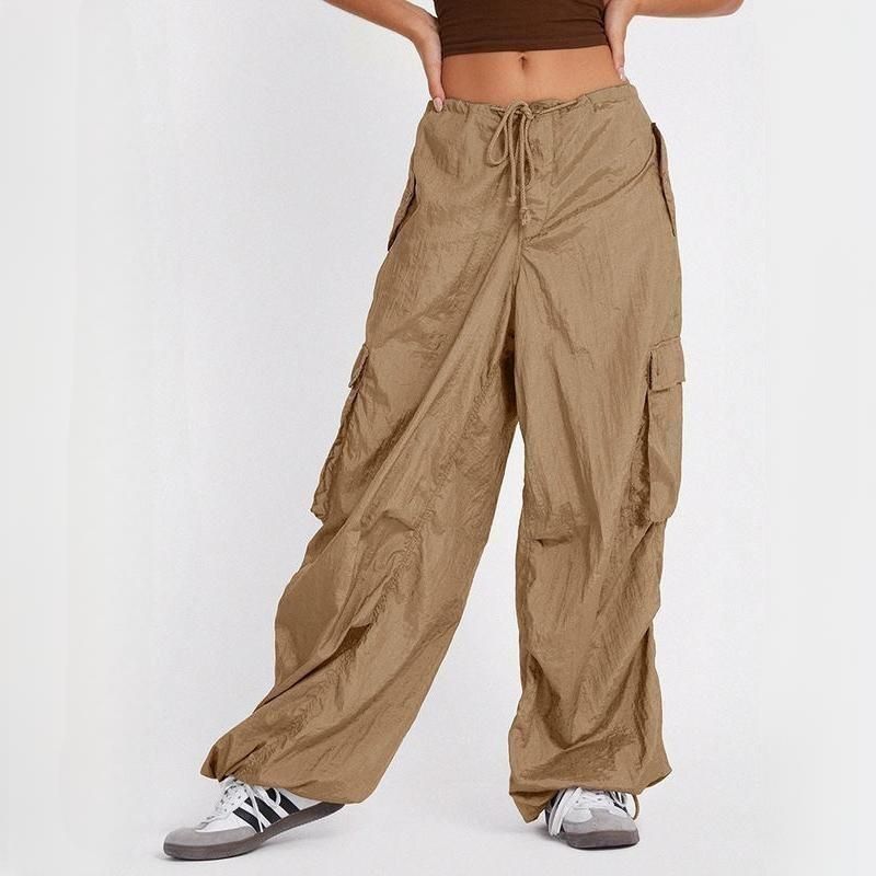 Pantalones cargo estilo safari de cintura alta