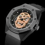 Domineering Skull Silicone Men's Watch Two-pin Waterproof Luminous Sports Quartz Watch - Dazpy