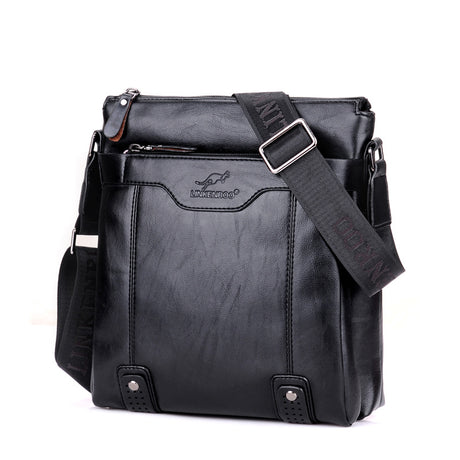 One Shoulder Men's Leather Bag Crossbody Business Briefcase - Dazpy