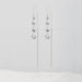 925 Long Zircon Earrings Korean Style Simple Geometry - Dazpy