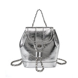 Fashionable Small Backpack with Genuine Cowhide