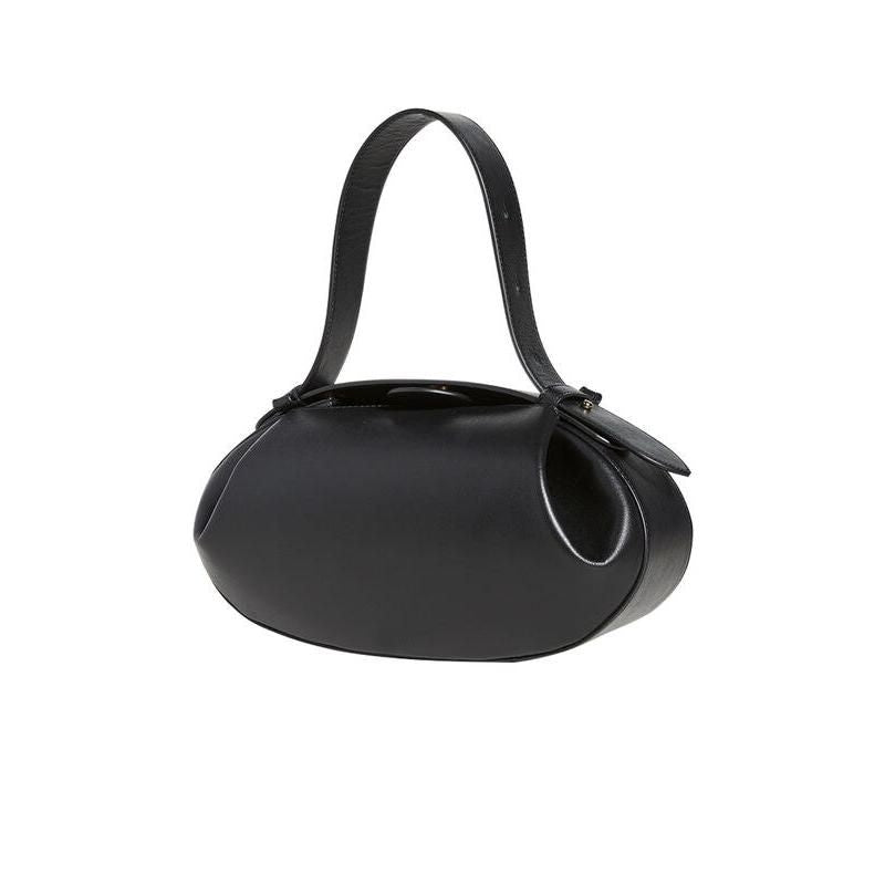 Elegante runde Handtasche aus veganem Leder