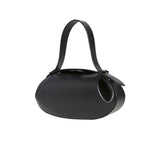 Bolso de mano elegante redondo de piel vegana