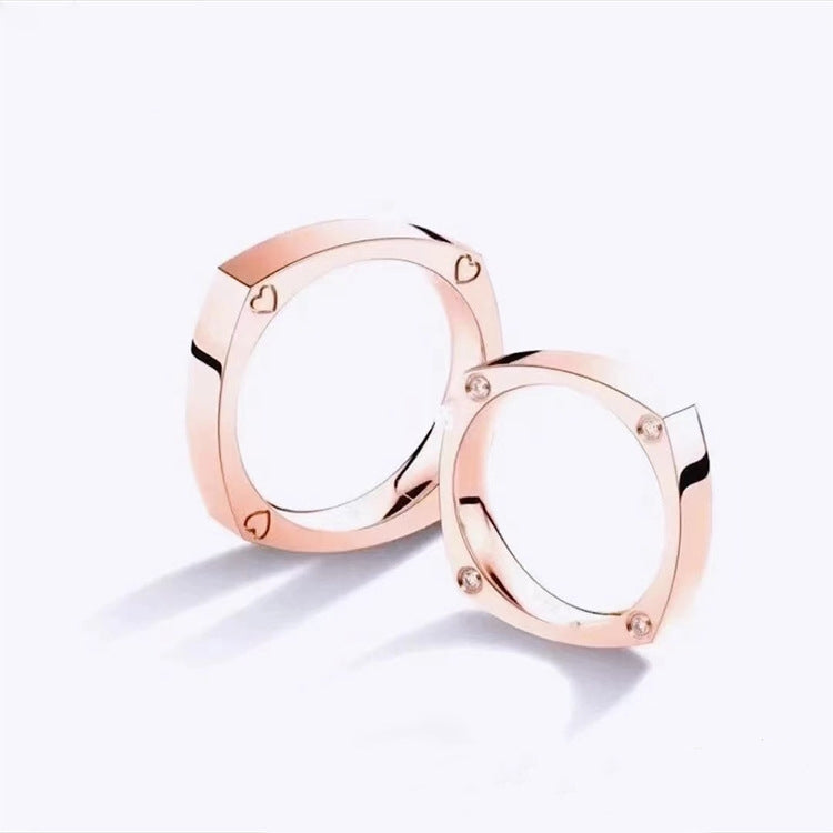 Couple Light Projection LOVE Simple Ring - Dazpy