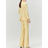 Elegant Yellow Office Pantsuit