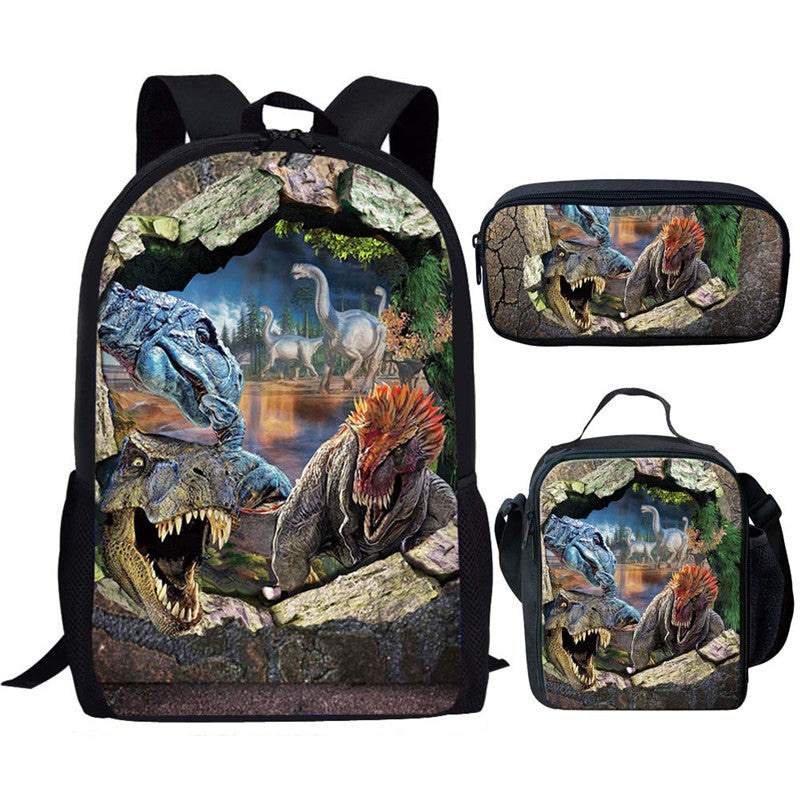 Backpack Dinosaur Schoolbag Children's Meal Bag - Dazpy