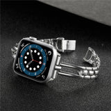 Stainless Steel Metal Round Diamond Strap - Dazpy