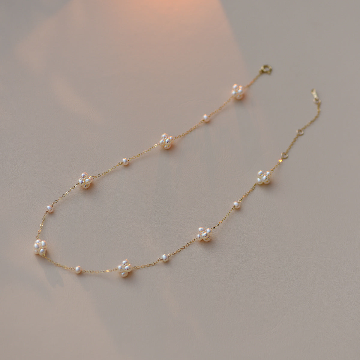 Natural Freshwater Pearl 14K Gold Wrapped Necklace - Dazpy