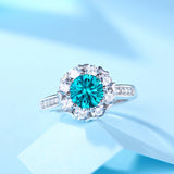 S925 Silver Blue Chic Ice Blue Adventure Women's Ring Jewelry - Dazpy