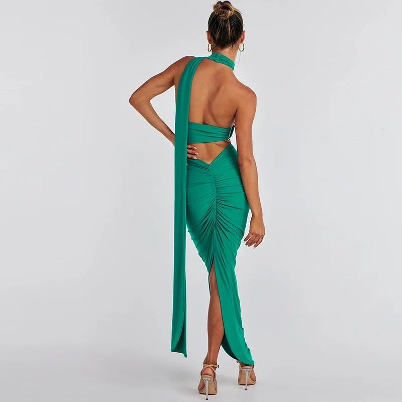 Fashion Backless Sexy Dress Set