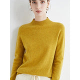 Luxurious Merino Wool Mock-Neck Pullover for Women