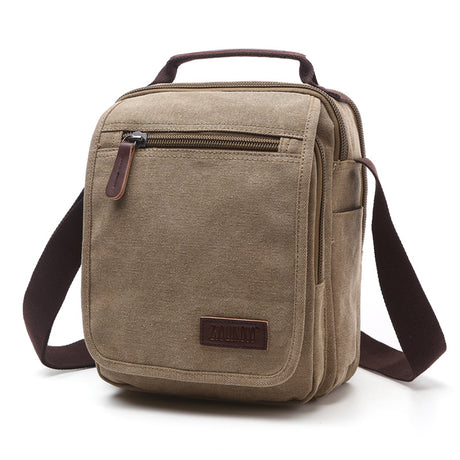 Multi-pocket Single Shoulder Canvas Men's Messenger Bag - Dazpy