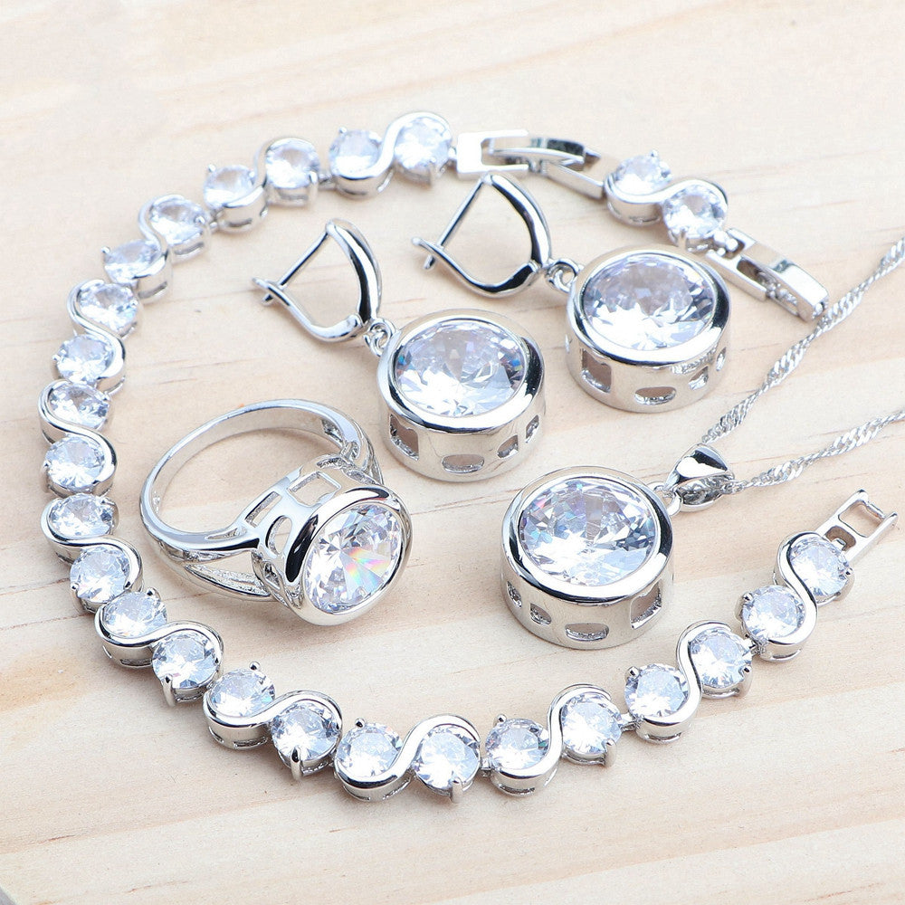 Women's Sterling Silver Jewelry Set - Dazpy