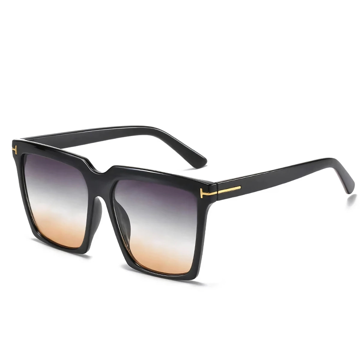 Gafas de sol cuadradas de gran tamaño y elegantes para mujer: lentes con degradado UV400