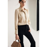 Elegant Long Sleeve Silk Blouse for Women