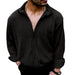 Men's Wrinkle Champray Cardigan Lapel Shirt