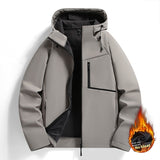 Men's Autumn And Winter Fleece-lined Thick Warm Jacket