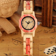 Bracelet Buckle Octagon Face Diamond Ladies Wooden Watch - Dazpy