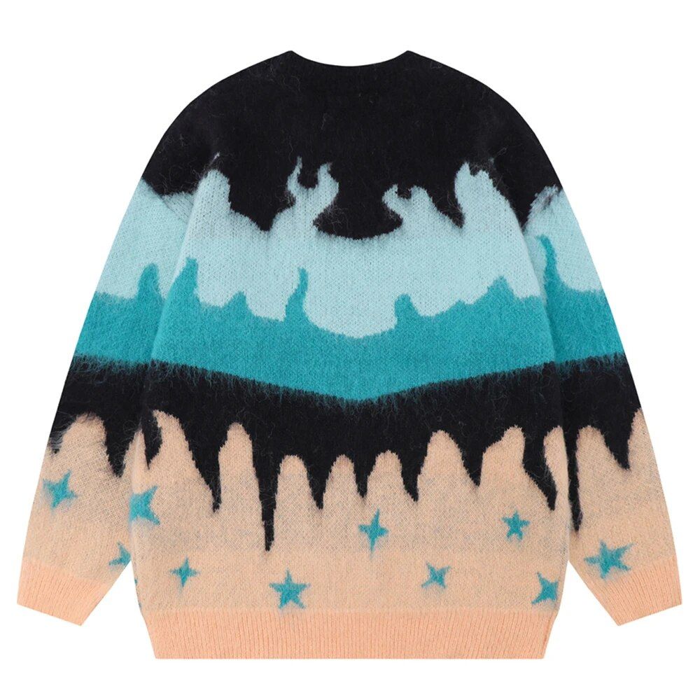 Color Contrast Pullover Sweater