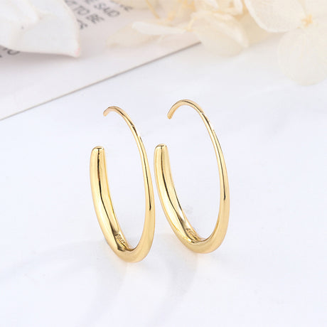 Sterling Silver European And American Minimalist Earrings - Dazpy