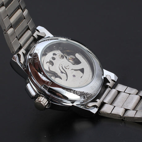 Simple Scale Casual Mechanical Steel Strap Watch - Dazpy