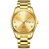 Tuhao Gold Diamond Quartz Waterproof Glow Business Men's Watch - Dazpy