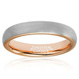 Curved Rose Gold Matte Finish Women's Ring - Dazpy