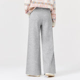 Pantalones casuales de pierna ancha de invierno para mujer