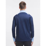 Men's Half-Zip Quilted Sports Pullover – Contrast Color Training Sweater